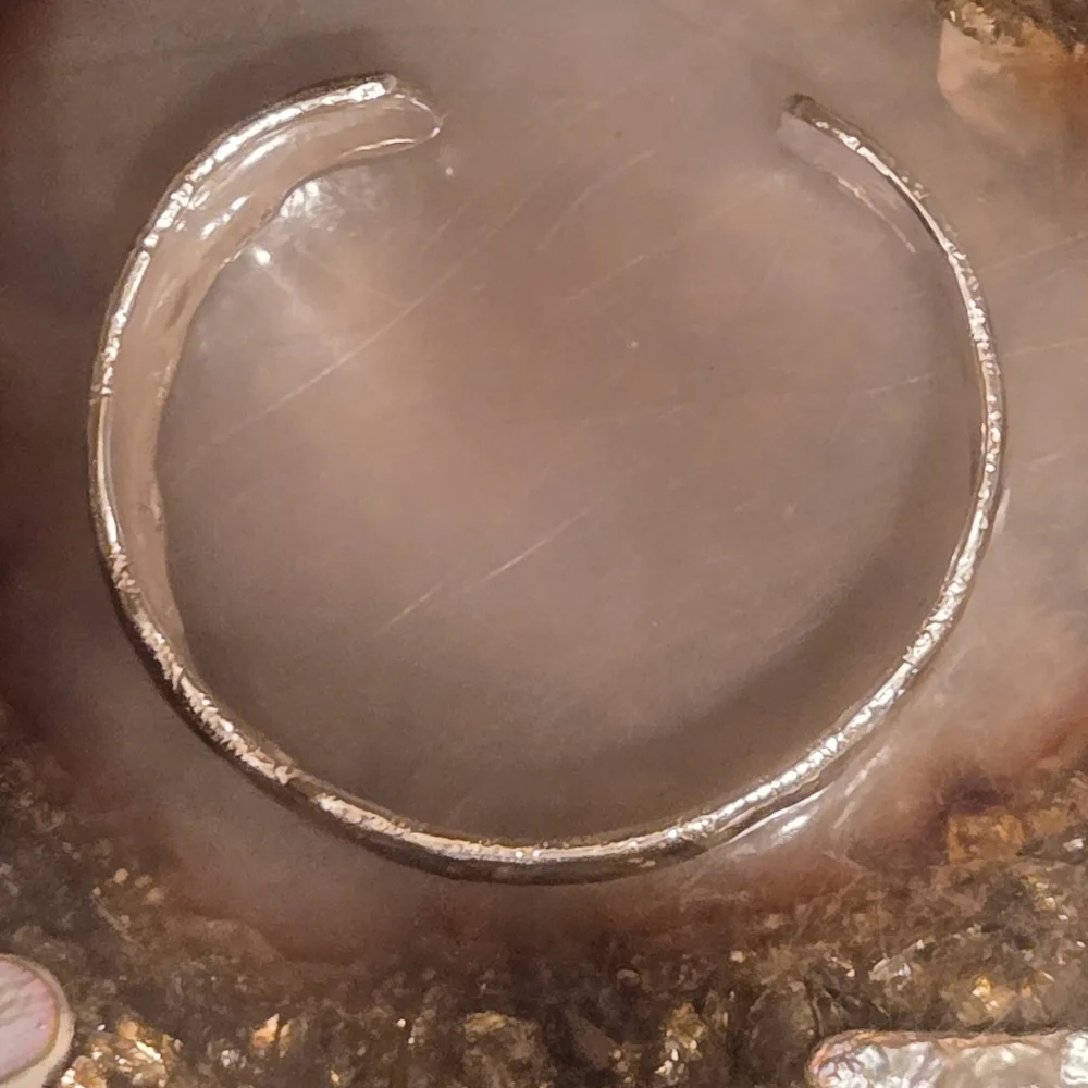 Hammered Sterling Silver Bracelet - Picture 4 of 10
